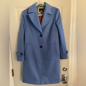 SAME EDELMAN SKY LAKE BLUE WOOL BLEND CLASSIC COAT